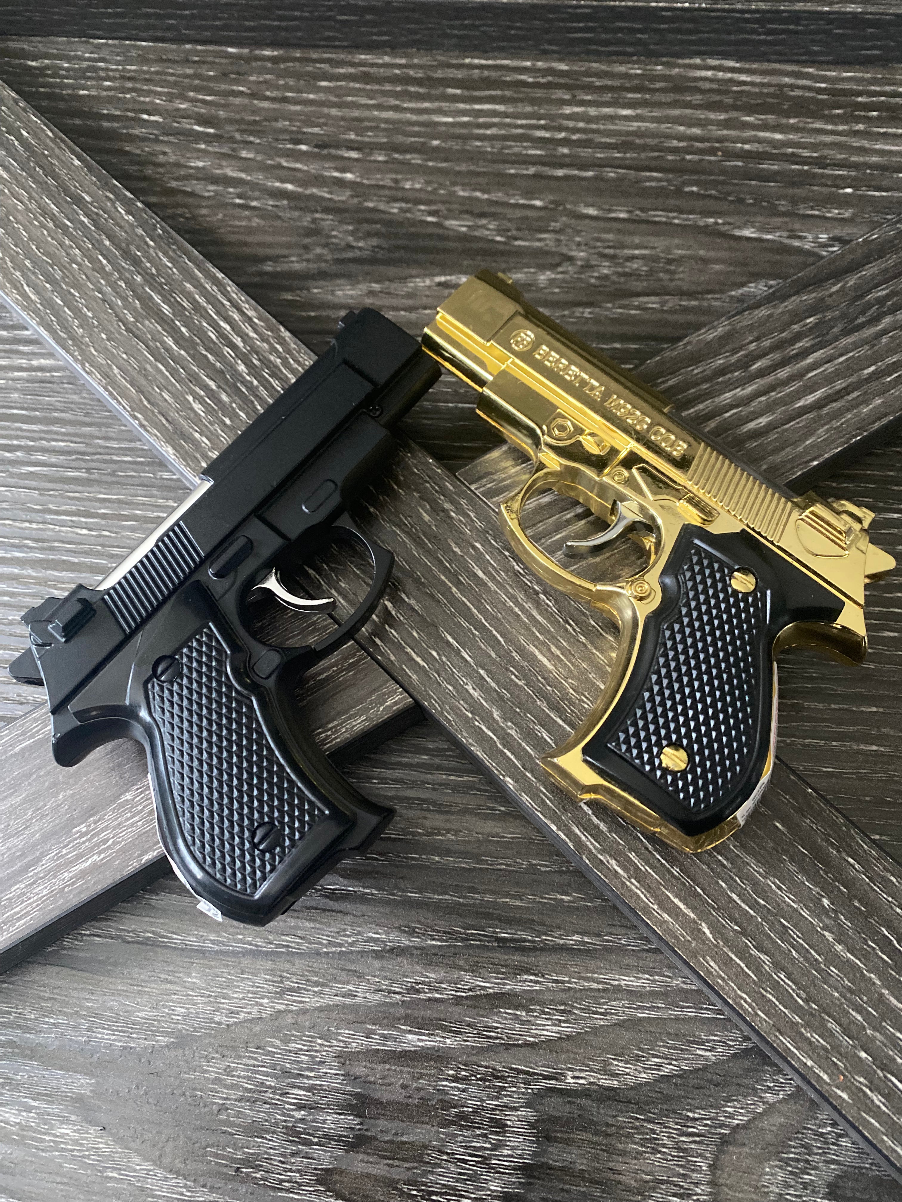 9MM Toy Gun Style Torch Refillable Lighter Adjustable Jet Flame