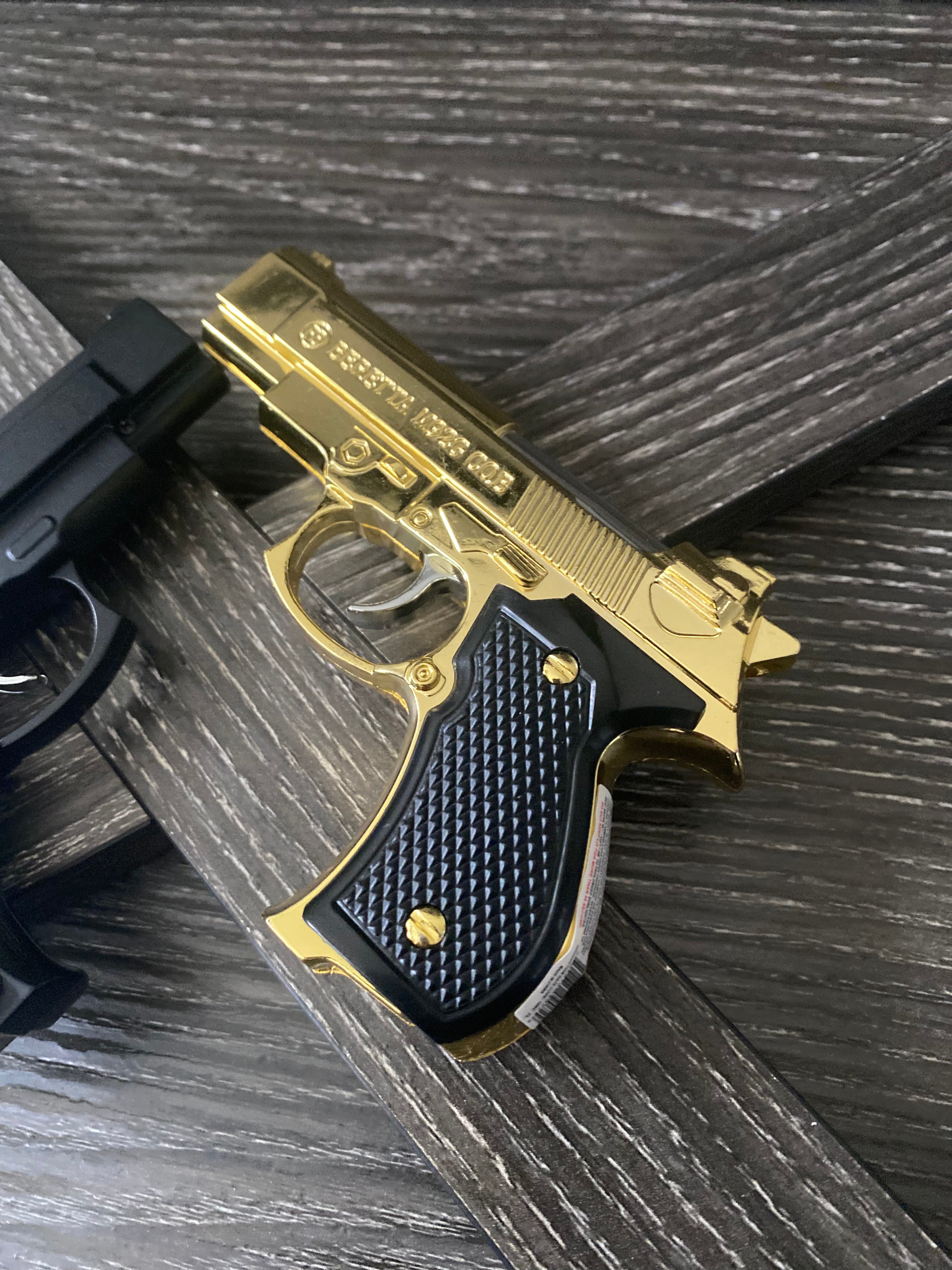 9MM Toy Gun Style Torch Refillable Lighter Adjustable Jet Flame