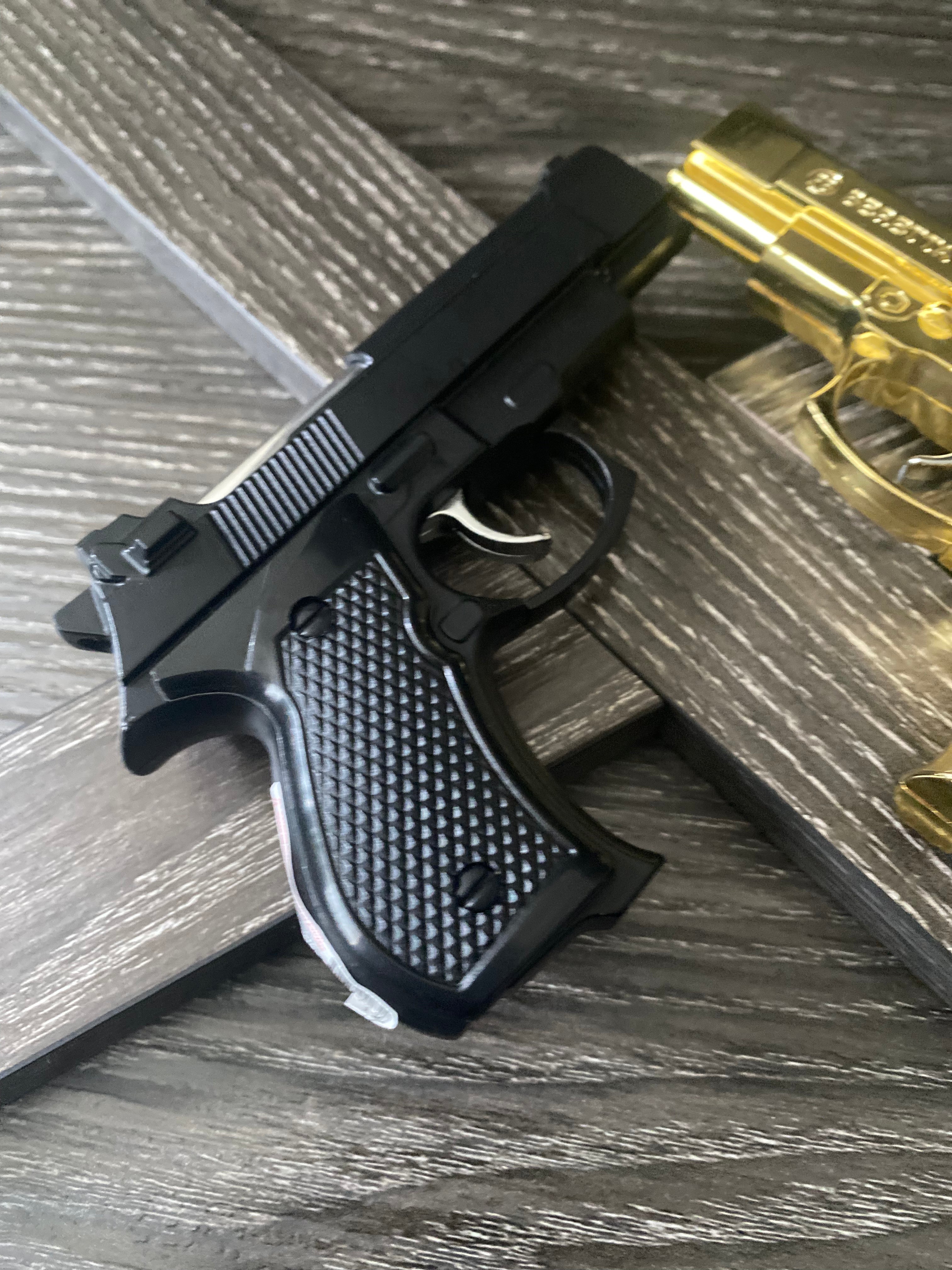 9MM Toy Gun Style Torch Refillable Lighter Adjustable Jet Flame