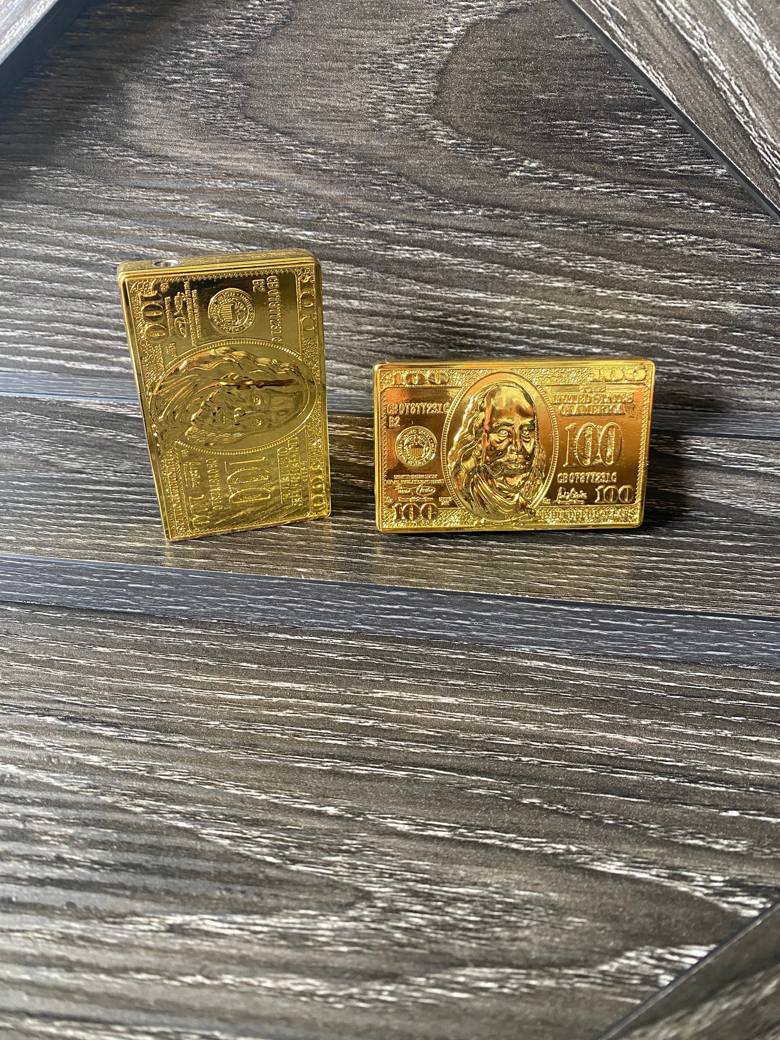 Gold Money Flip Torch Lighter