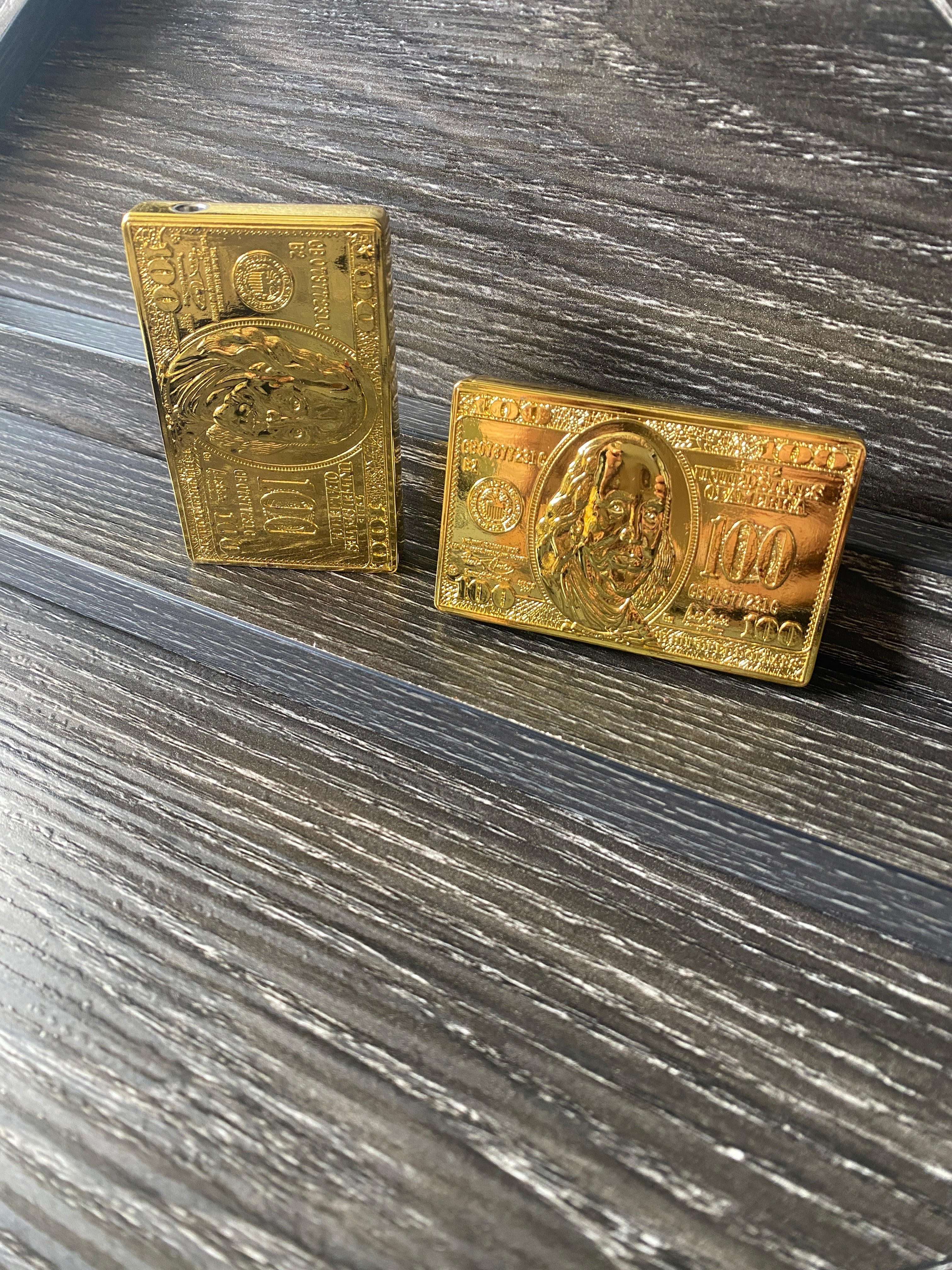 Gold Money Flip Torch Lighter