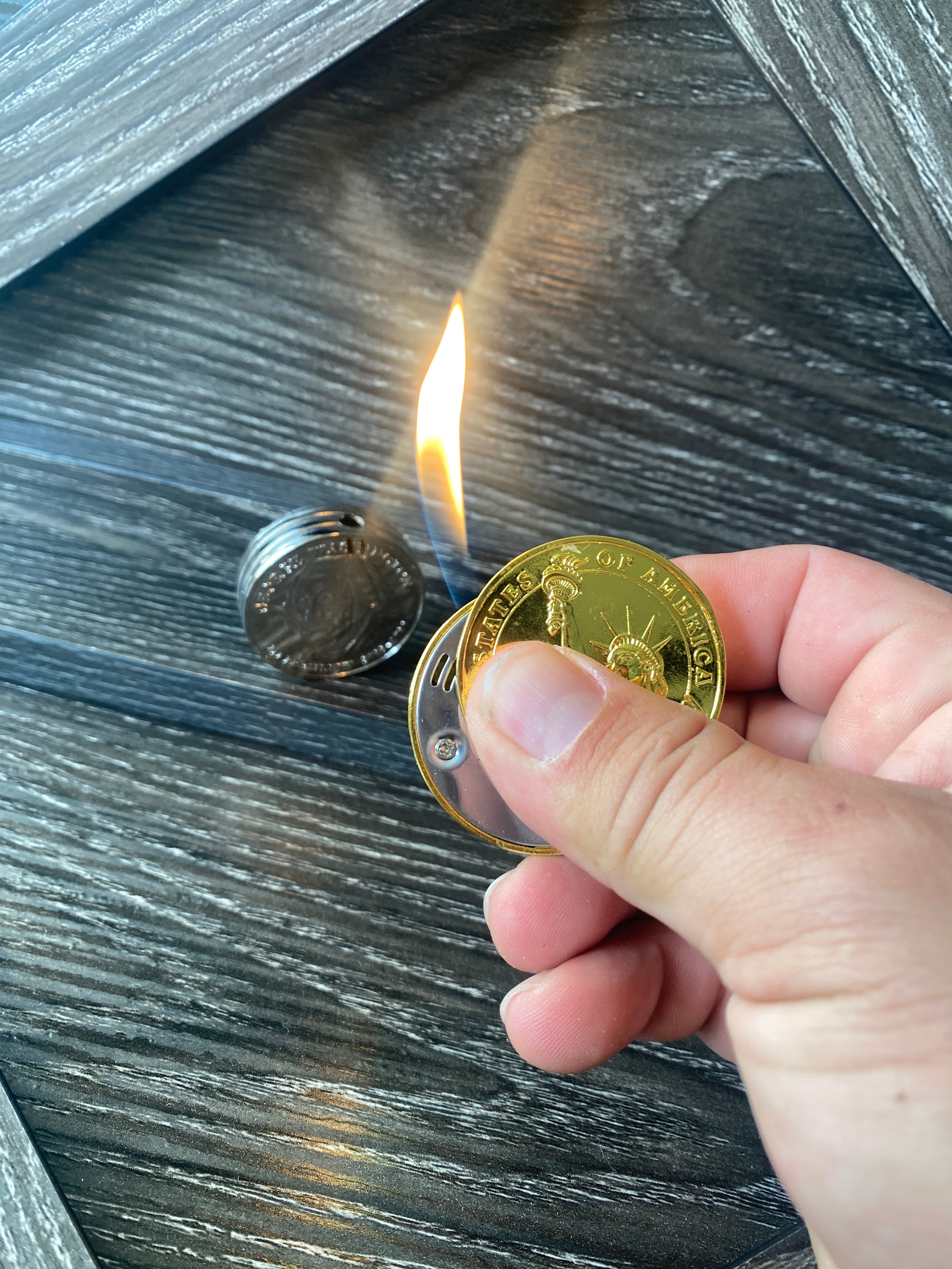 Gold & Silver US Dollar Flip Torch Lighter