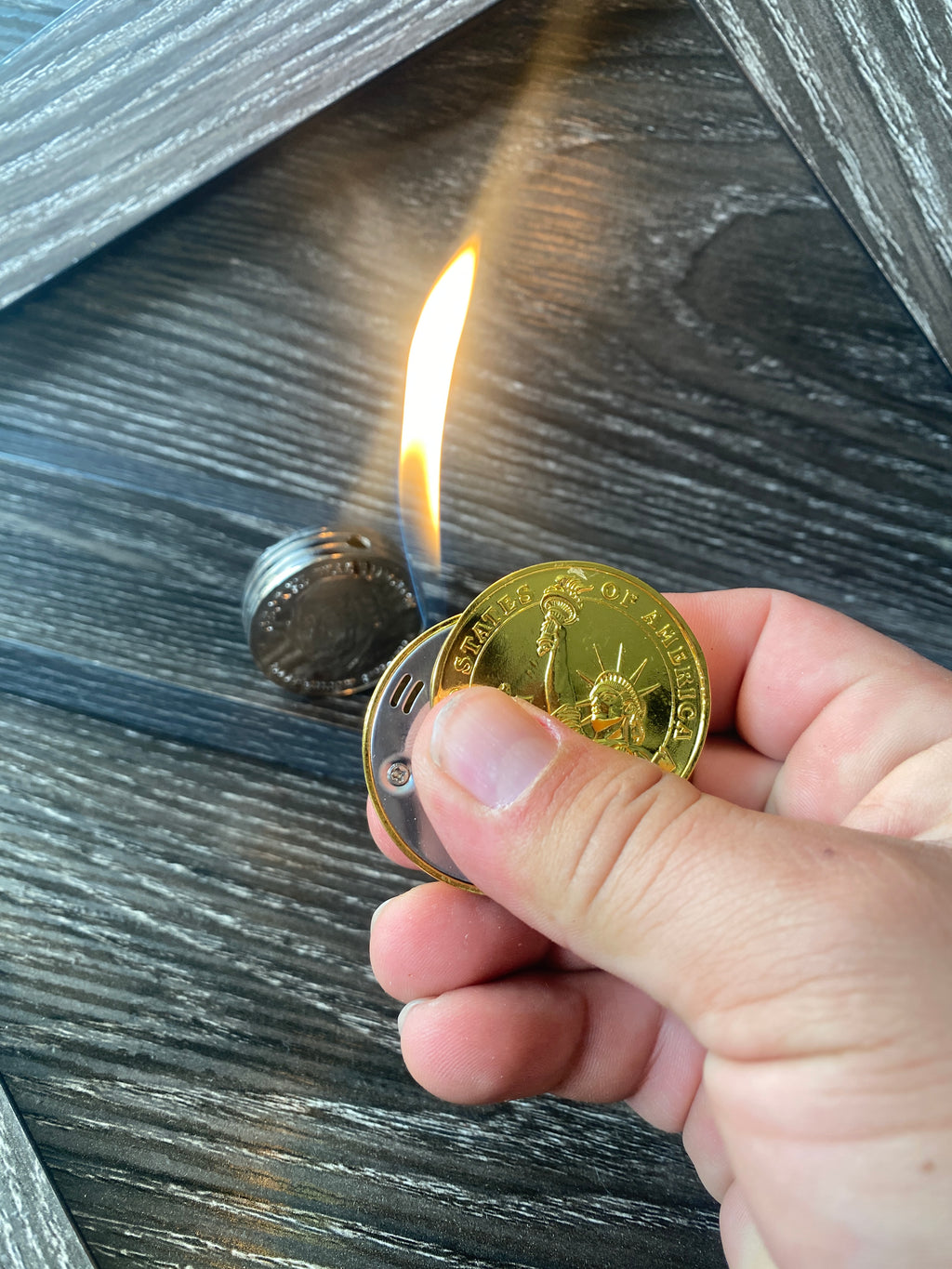 Gold & Silver US Dollar Flip Torch Lighter