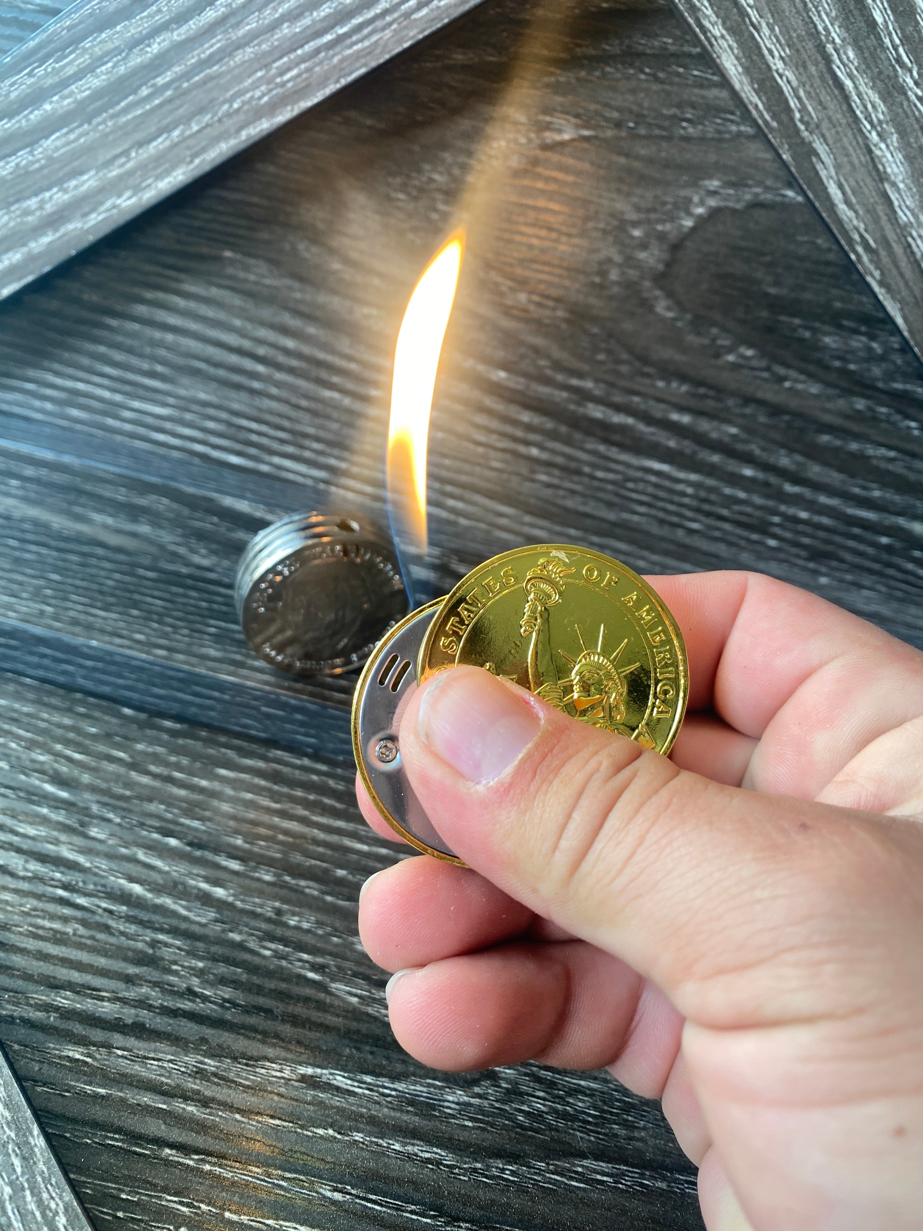 Gold & Silver US Dollar Flip Torch Lighter