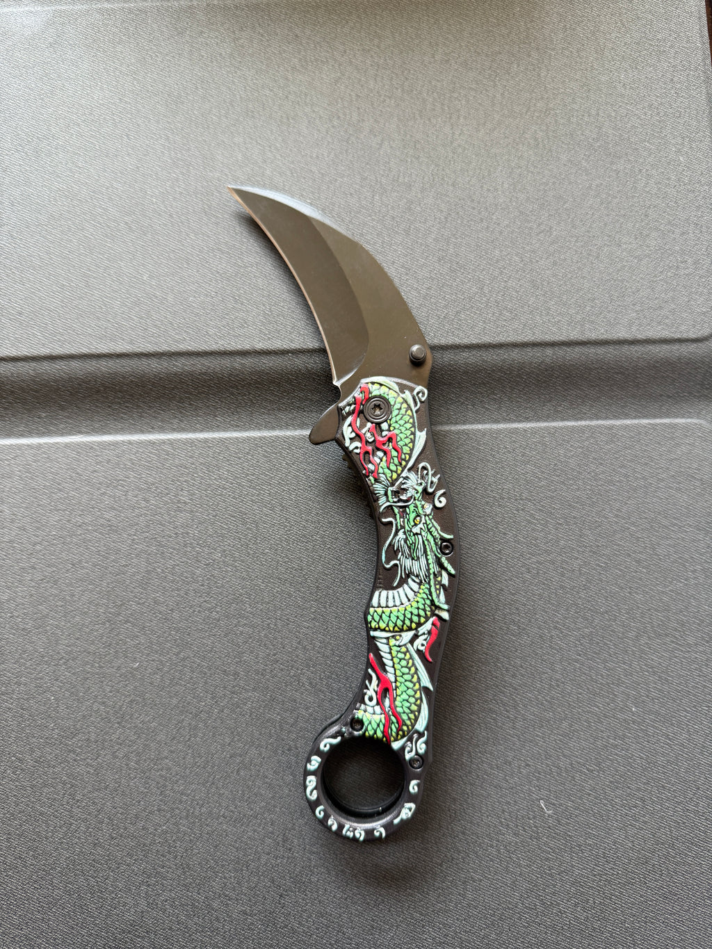 Dragon Green Hunting Knife