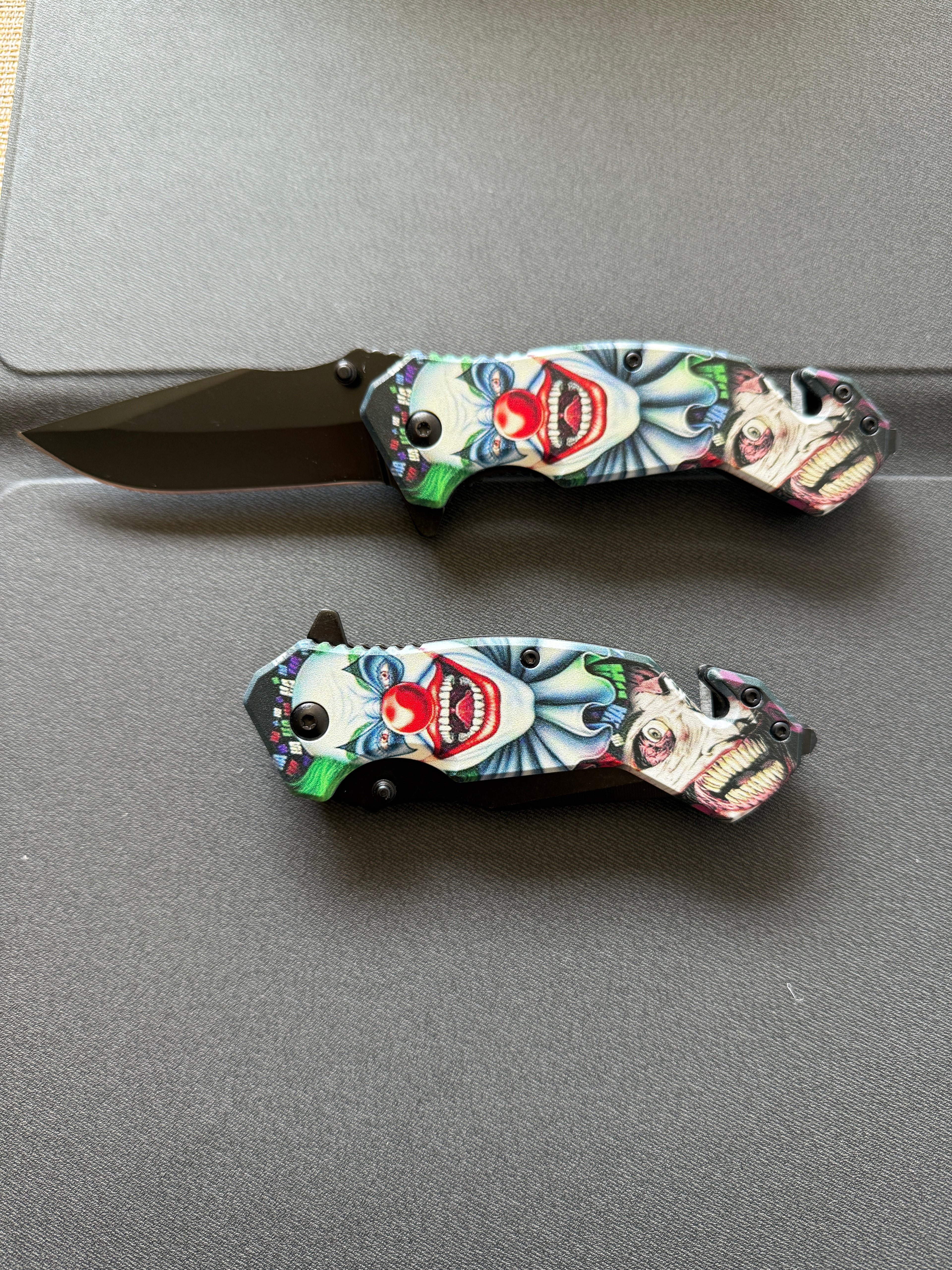 Scary Clown Folding Pocket Knife