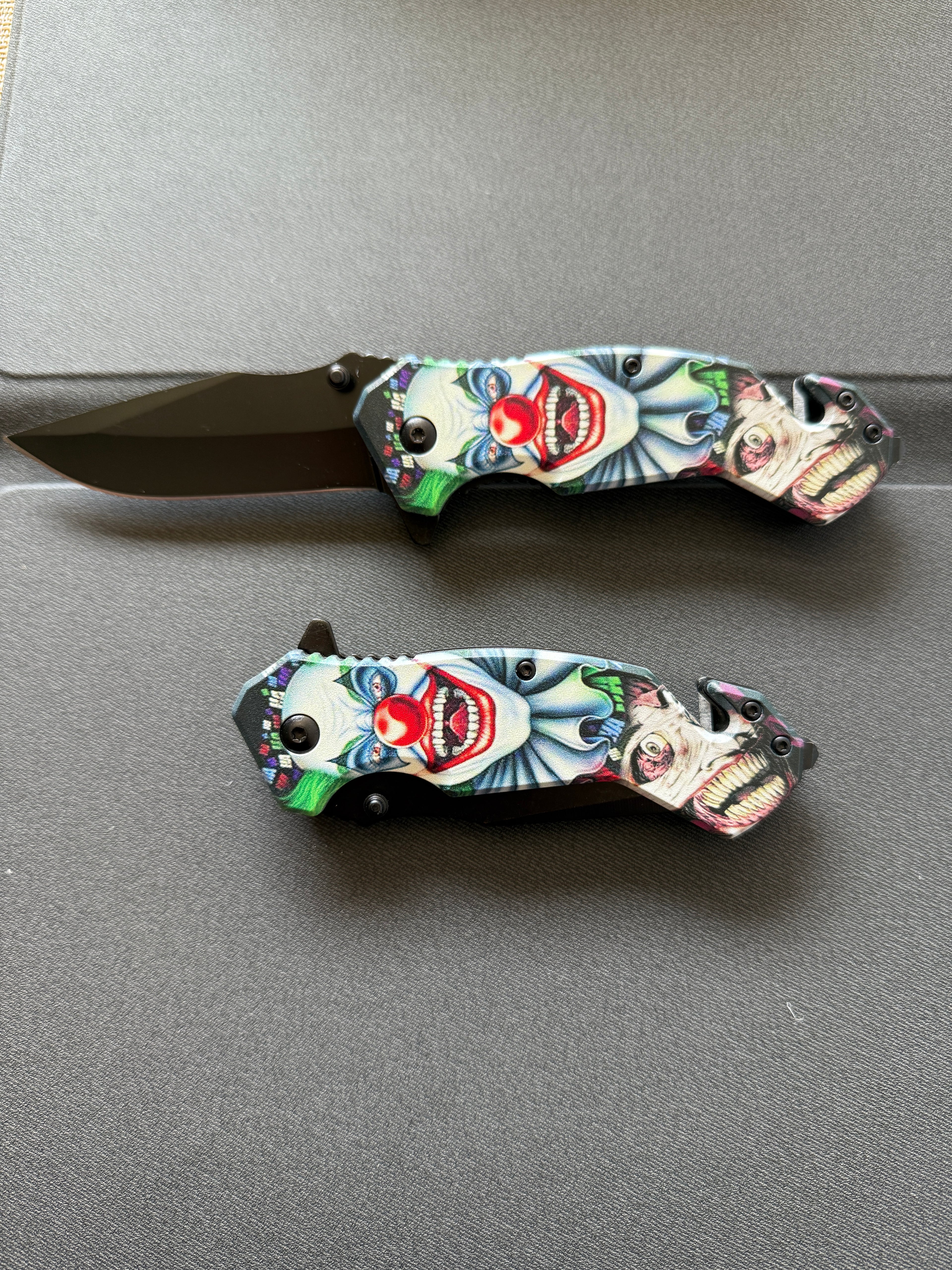 Scary Clown Folding Pocket Knife