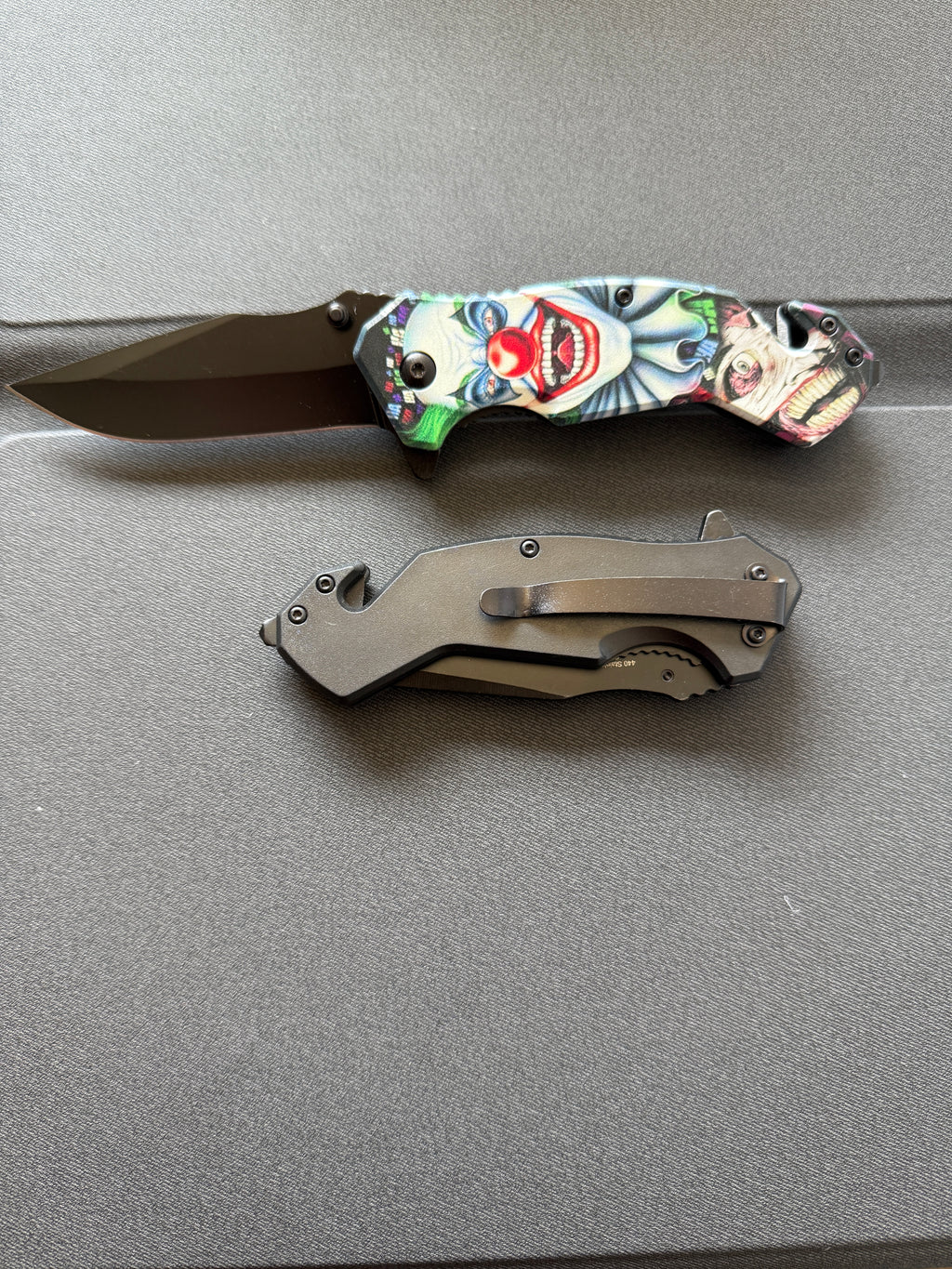 Scary Clown Folding Pocket Knife