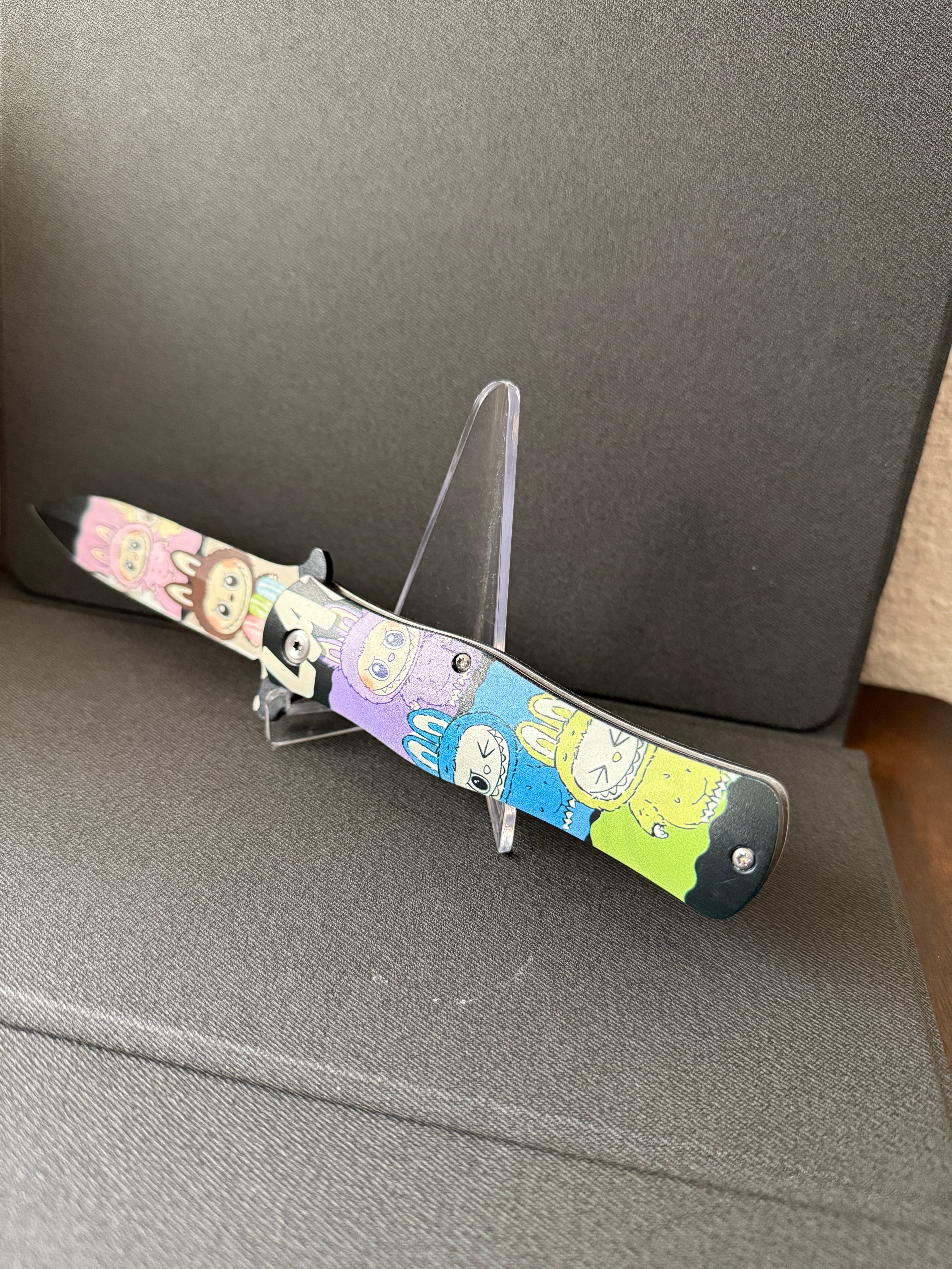 Labubu Monster Tactical Knife edc collectible folding knife