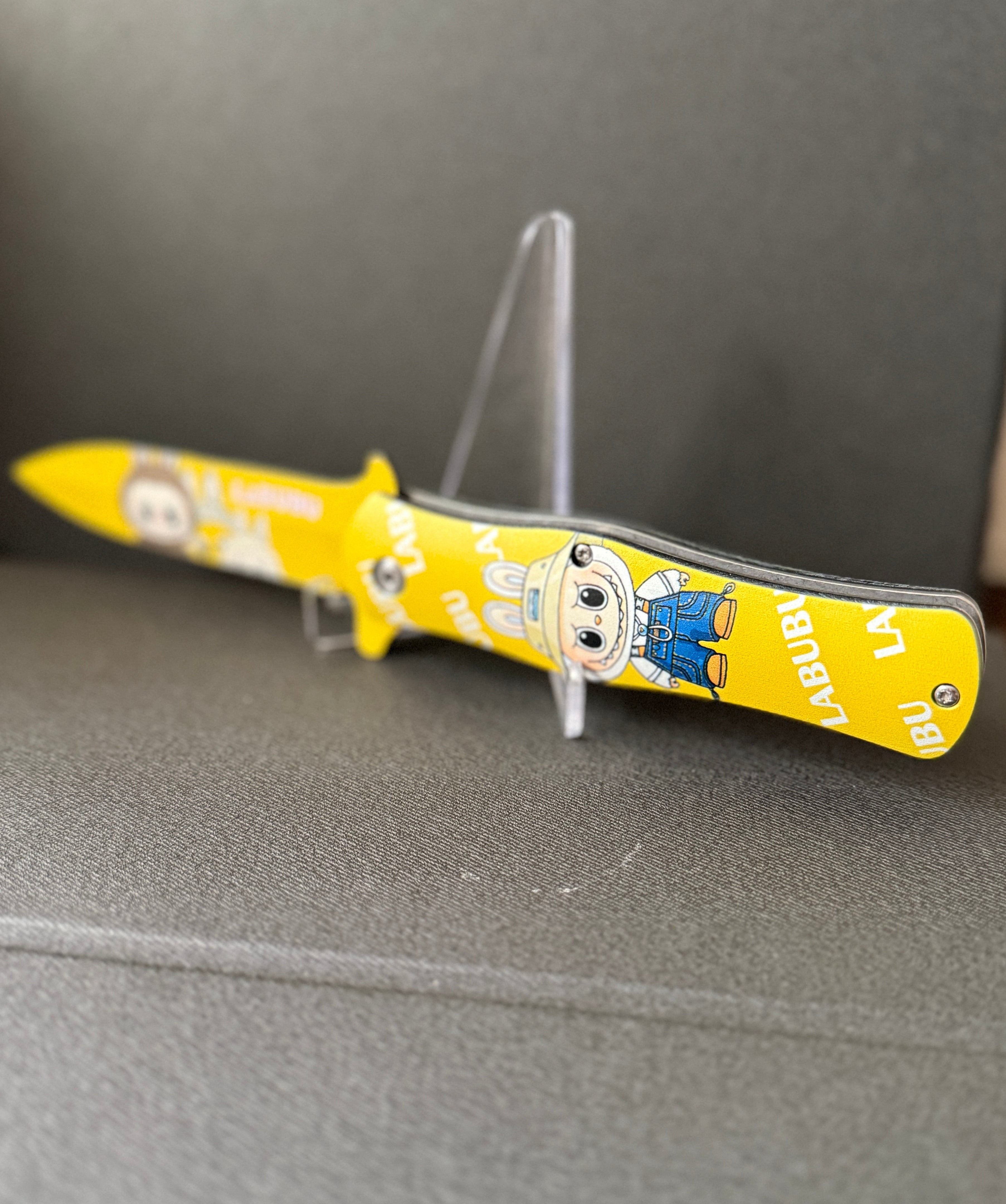 Yellow Labubu Tactical Knife
