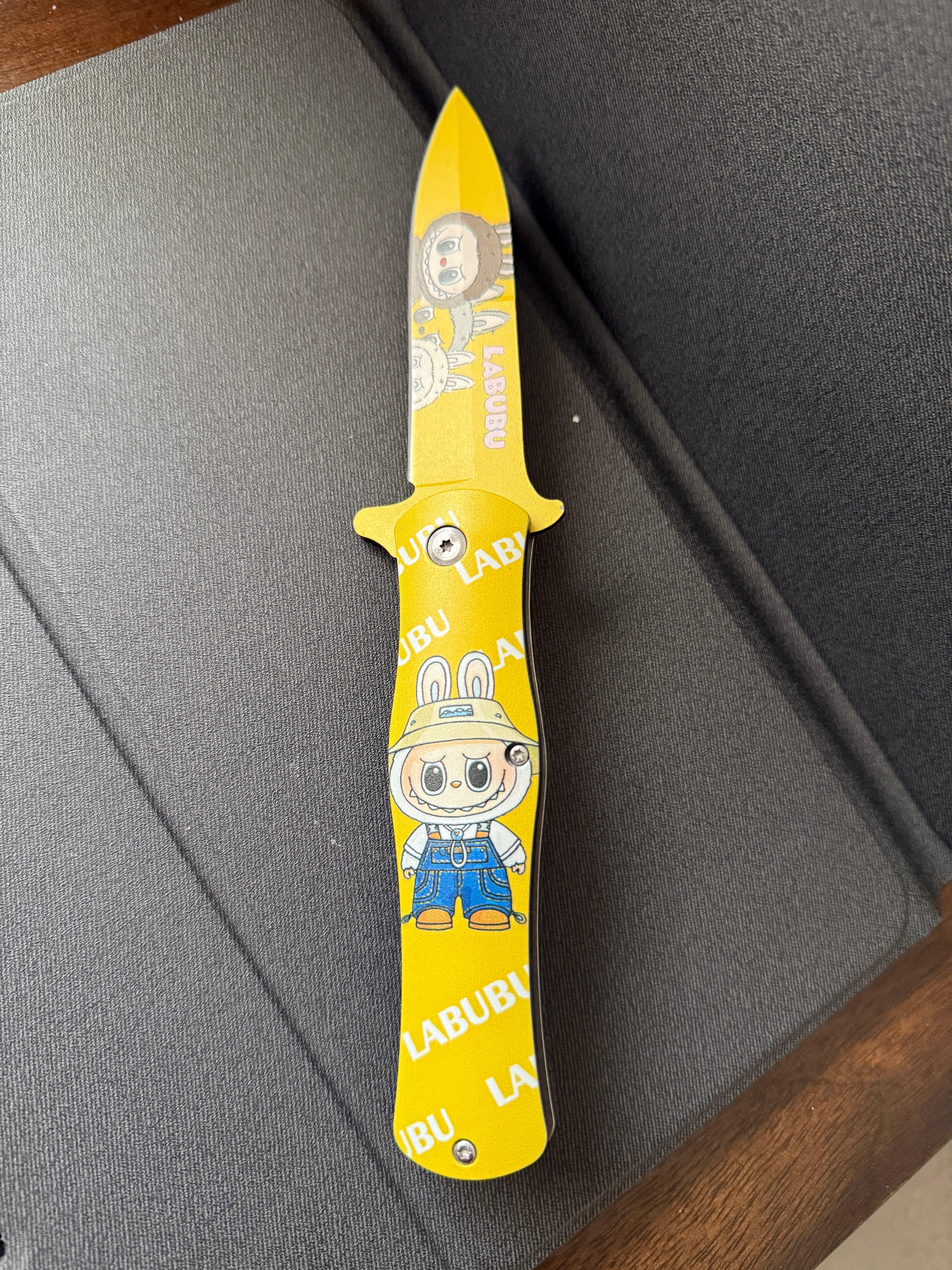 Yellow Labubu Tactical Knife