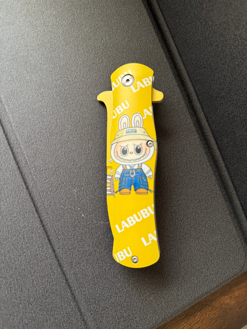 Yellow Labubu Tactical Knife