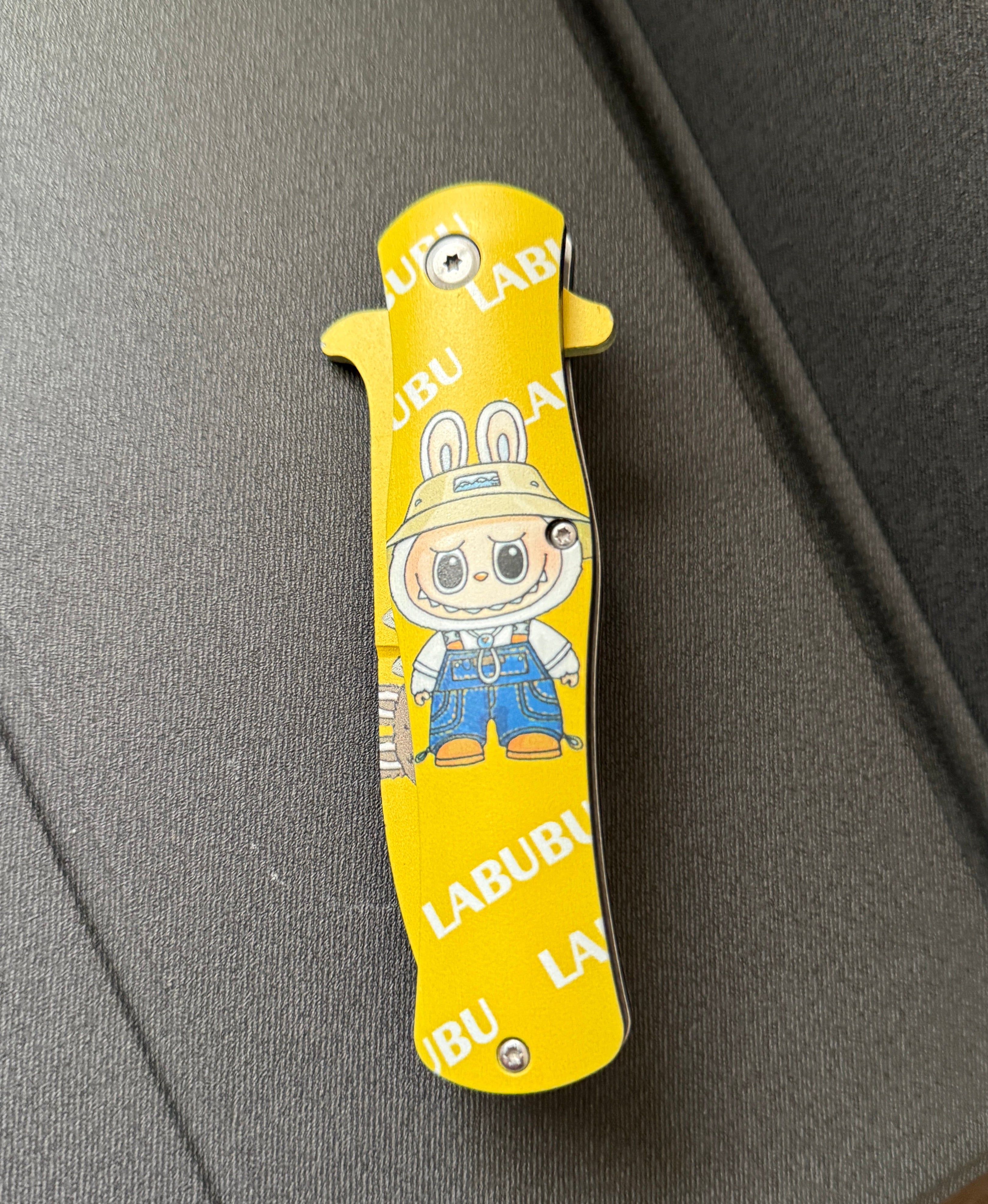 Yellow Labubu Tactical Knife